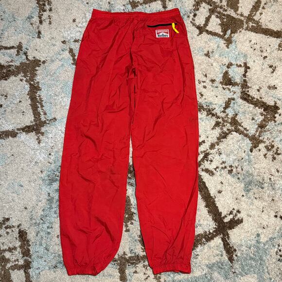 Vintage 90s Marlboro Adventure Team Nylon Track Pants Size Large Red - Picture 3 of 5
